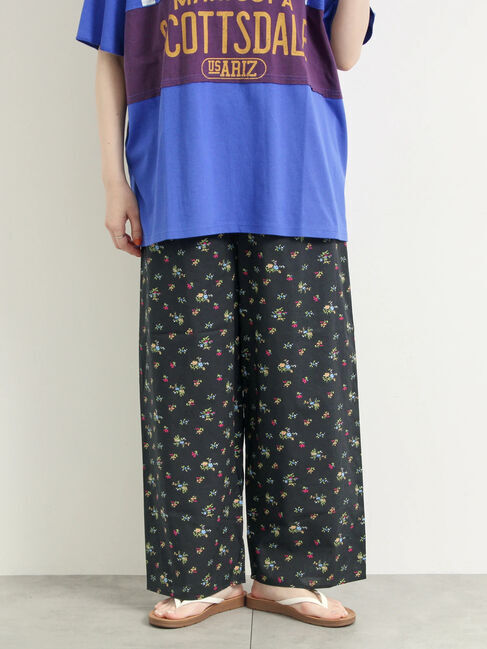 SM2「花柄プリントイージーパンツ」|その他|ブラック