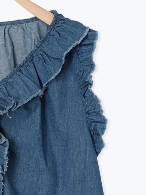 SM2「デニムフリルベスト」|ダウンベスト・ベスト|