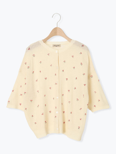 Samansa Mos2「小花柄プリントカーディガン」|カーディガン|