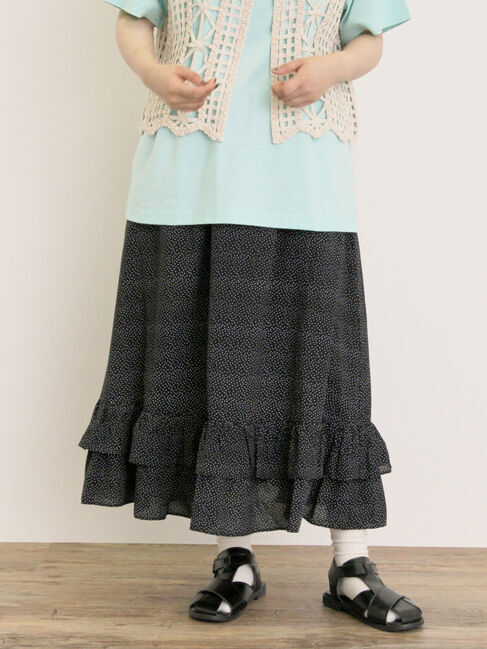 Samansa Mos2「柄アソート裾ティアードスカート」|スカート|