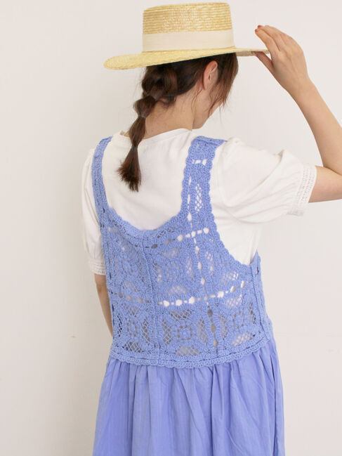 Samansa Mos2「【S/Mサイズ】かぎ針編み風ビスチェワンピース」|ワンピース|