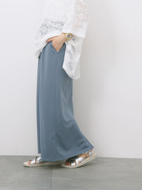 Samansa Mos2 blue「ポンチナロースカート」|スカート|