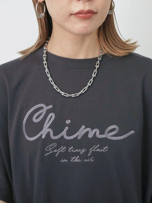 Samansa Mos2 blue「【接触冷感】ドルマンギャザー刺繍Tシャツ」|Tシャツ・カットソー|