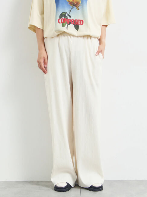 SM2「セルフカットリブパンツ」|その他|オフホワイト