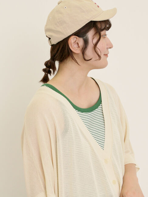 Samansa Mos2「【マシンウォッシャブル】ドルマンスリーブVネックカーディガン」|カーディガン|