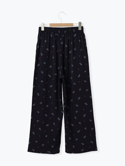 Samansa Mos2 blue「花柄イージーパンツ」|その他|