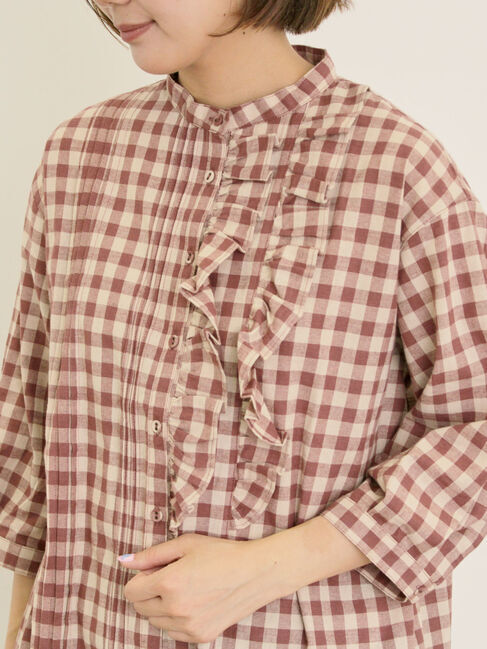 Samansa Mos2「フリルアシンメトリーブラウス」|シャツ・ブラウス|