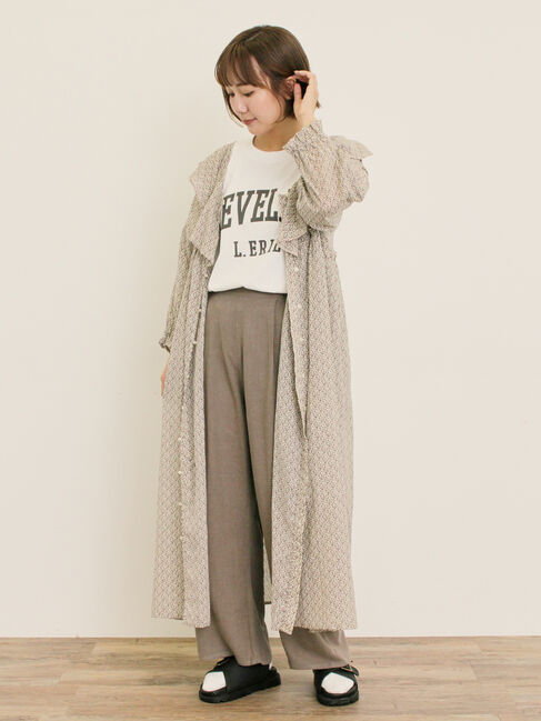 Samansa Mos2「【M/Lサイズ】レーヨン麻ゆるストレートパンツ」|その他|