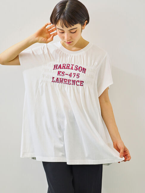 SM2「[接触冷感]シャーリングロゴプリントTシャツ」|Tシャツ・カットソー|