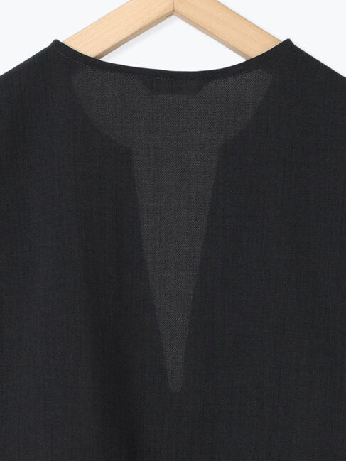 Samansa Mos2 blue「ジップベスト」|シャツ・ブラウス|