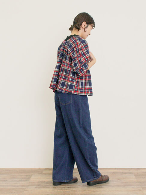 Samansa Mos2「◎チェック柄前後2WAYブラウス」|シャツ・ブラウス|