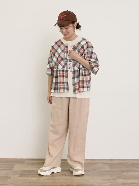 Samansa Mos2「◎チェック柄前後2WAYブラウス」|シャツ・ブラウス|