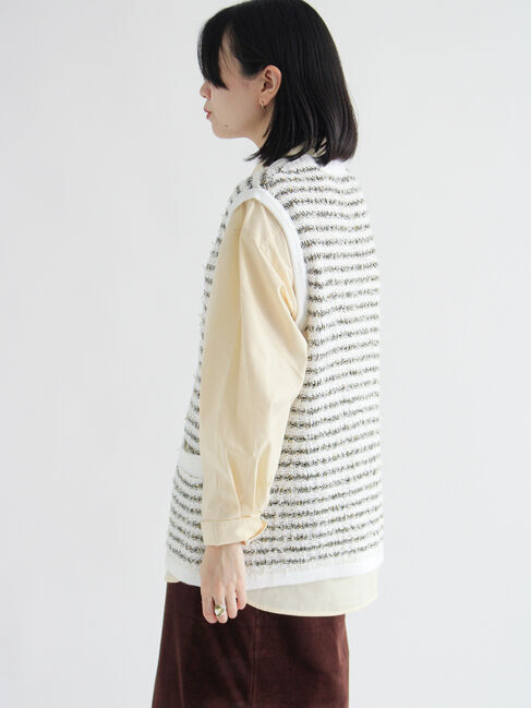 sm2rhythm「ツイード風ニットジレ」|ダウンベスト・ベスト|