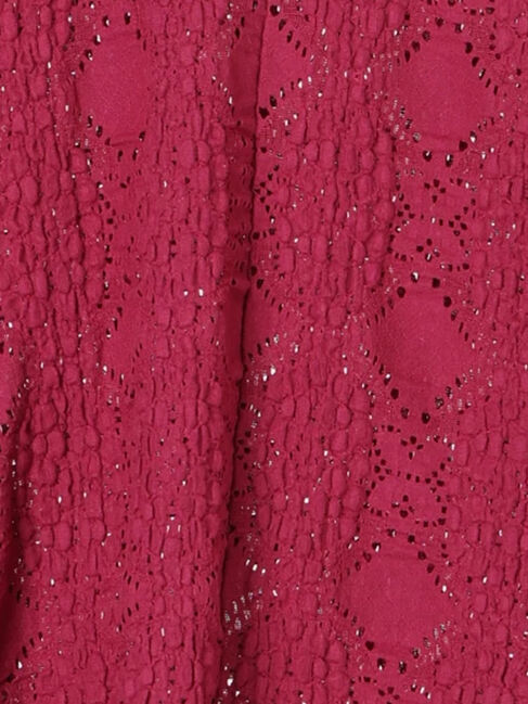 Samansa Mos2 blue「花ジャガード7分袖プルオーバー」|Tシャツ・カットソー|