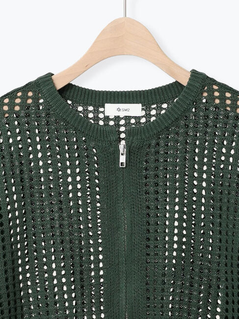 SM2「メッシュ編みZIPカーディガン」|カーディガン|