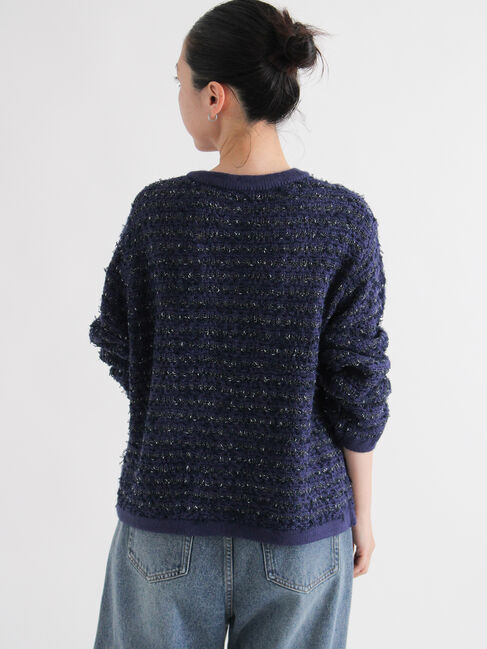 sm2rhythm「ツイード風ニットカーディガン」|カーディガン|