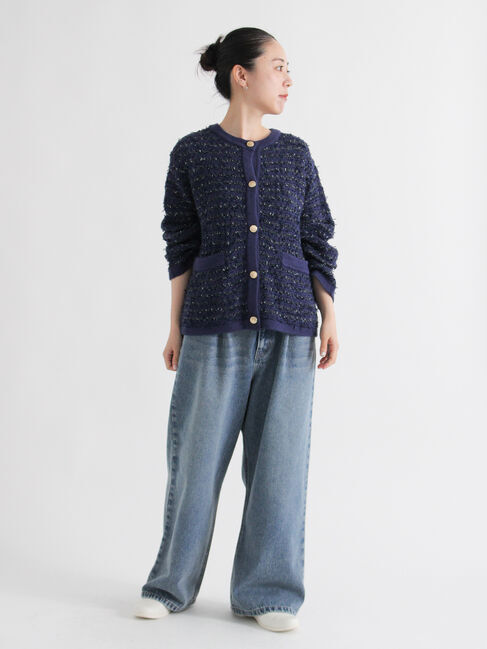 sm2rhythm「ツイード風ニットカーディガン」|カーディガン|