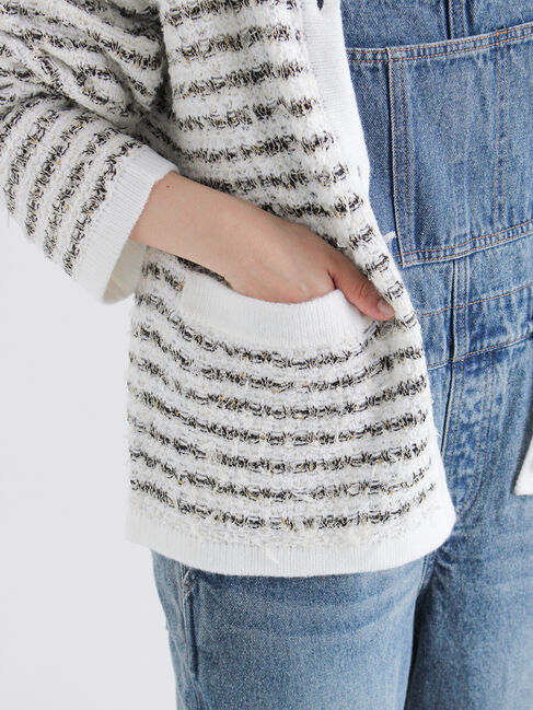 sm2rhythm「ツイード風ニットカーディガン」|カーディガン|