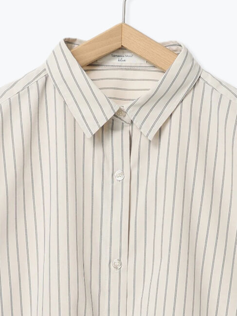 Samansa Mos2 blue「【イージーケア】マルチスタイルシャツ」|シャツ・ブラウス|