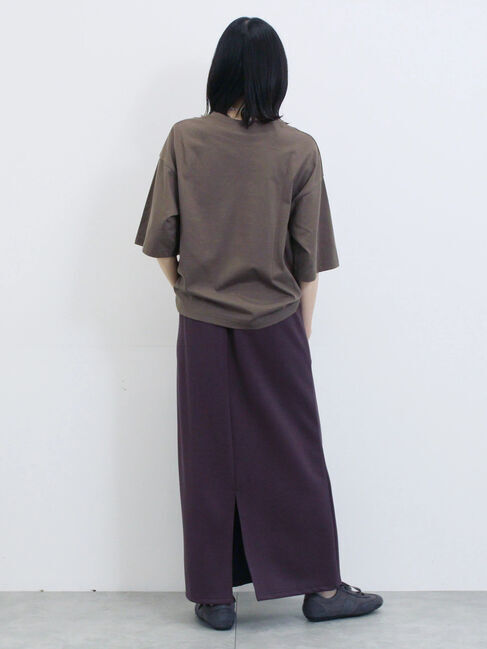 Samansa Mos2 blue「ヴィンテージ風プリントTシャツ」|Tシャツ・カットソー|