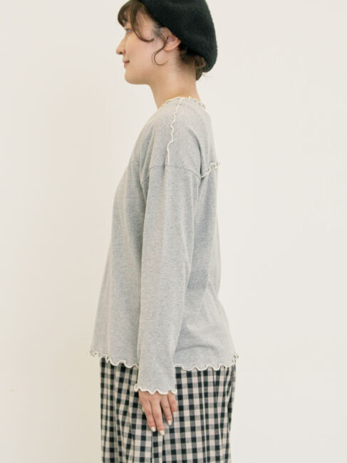 Samansa Mos2「[CYCLO]配色メロークルーネックカットソー」|Tシャツ・カットソー|