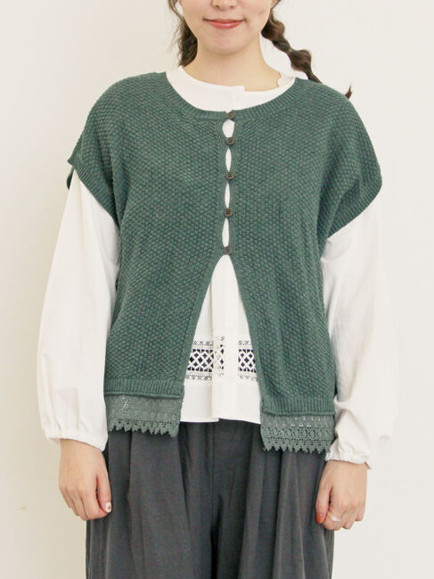 Samansa Mos2「2WAY裾レースかのこベスト」|ダウンベスト・ベスト|