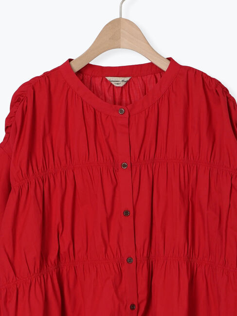 Samansa Mos2「シャーリングチュニック」|シャツ・ブラウス|