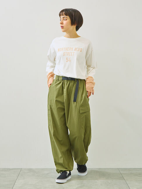 SM2「袖口シアー切替ロゴプリントカットソー」|Tシャツ・カットソー|