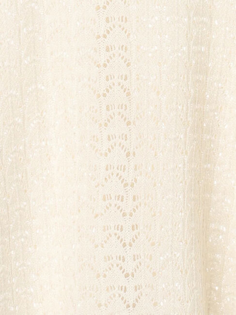 Samansa Mos2 blue「透かし柄ニットポロ」|ニット・セーター|