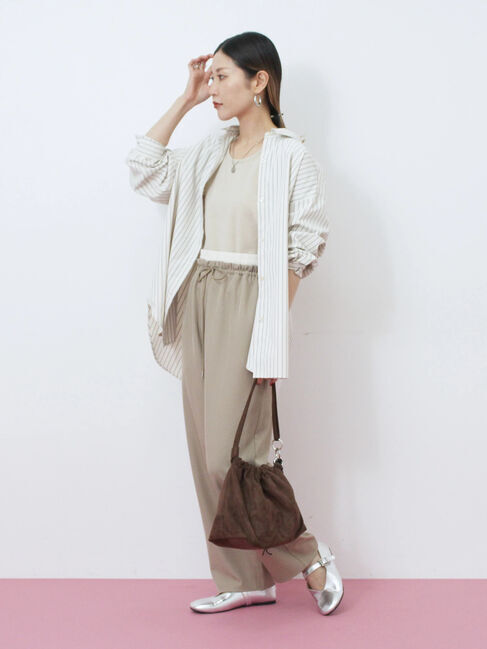 Samansa Mos2 blue「ダブルウエストアソートイージーパンツ」|その他|