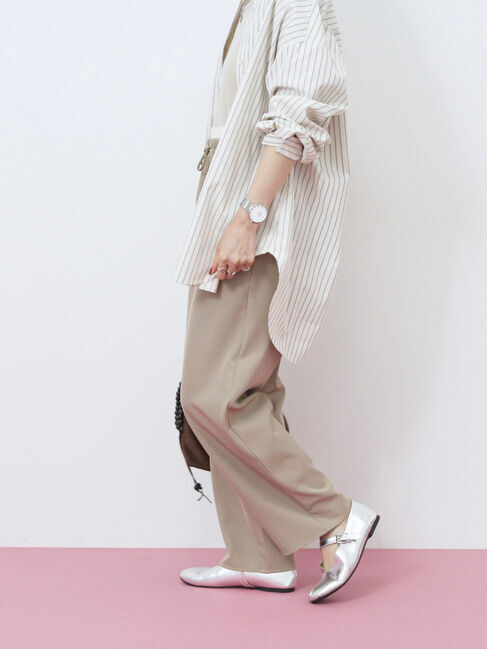 Samansa Mos2 blue「ダブルウエストアソートイージーパンツ」|その他|