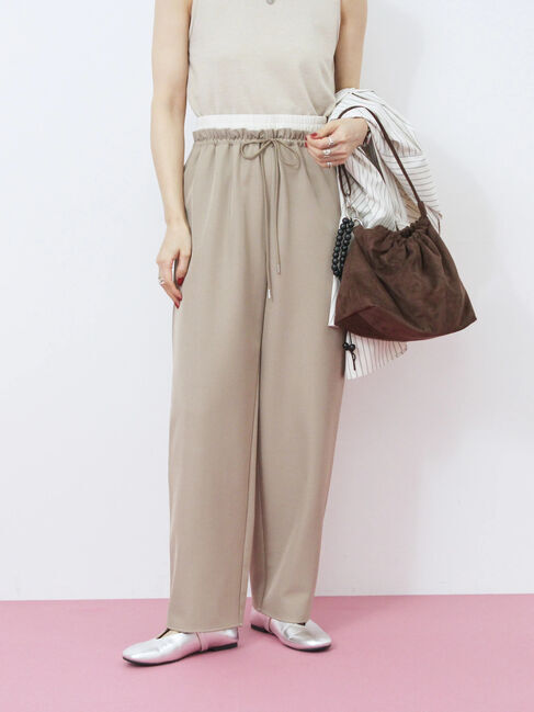 Samansa Mos2 blue「ダブルウエストアソートイージーパンツ」|その他|