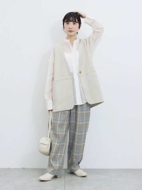 Samansa Mos2 blue「ダブルウエストアソートイージーパンツ」|その他|