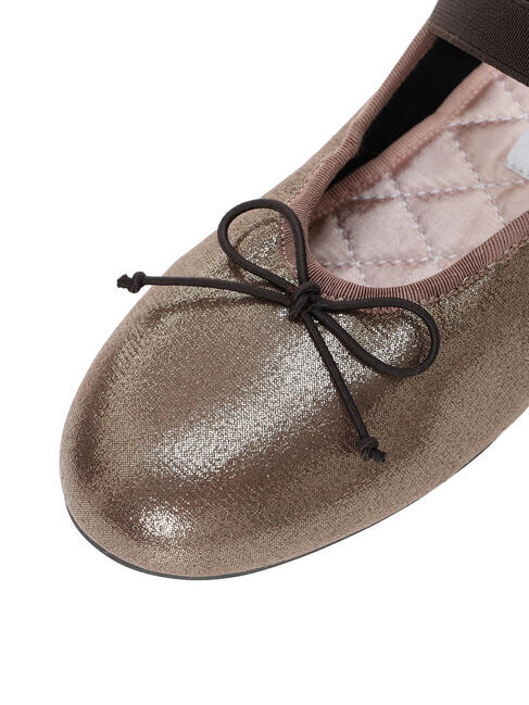 Samansa Mos2「ゴムストラップメタリックバレエシューズ」|ビジネス・ドレスシューズ|