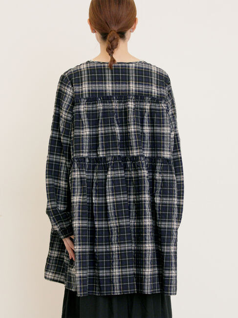 Samansa Mos2「◎サッカーチェックチュニック」|シャツ・ブラウス|