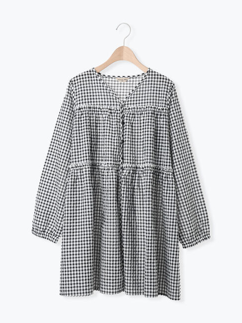 Samansa Mos2「◎サッカーチェックチュニック」|シャツ・ブラウス|