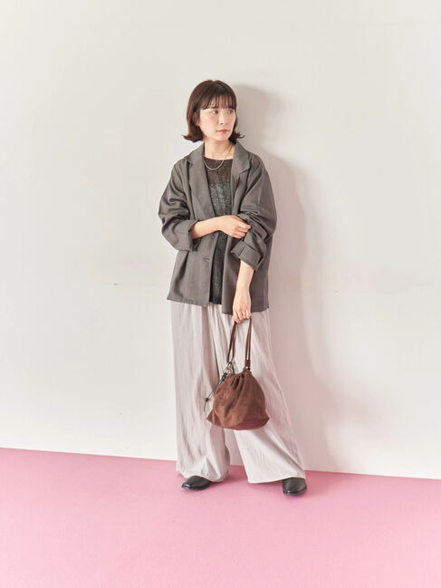 Samansa Mos2 blue「テーラードシャツジャケット」|シャツ・ブラウス|