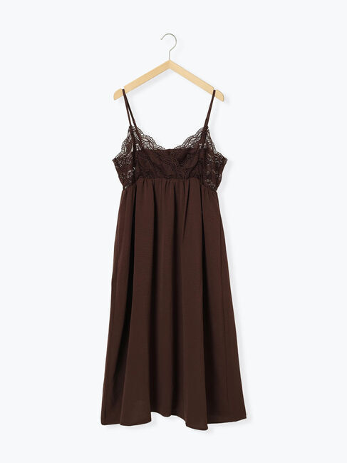 Samansa Mos2 blue「胸レースキャミワンピース」|ワンピース|