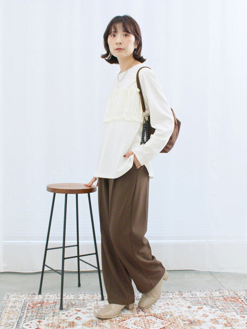 Samansa Mos2 blue「ビスチェドッキングカットソー」|Tシャツ・カットソー|