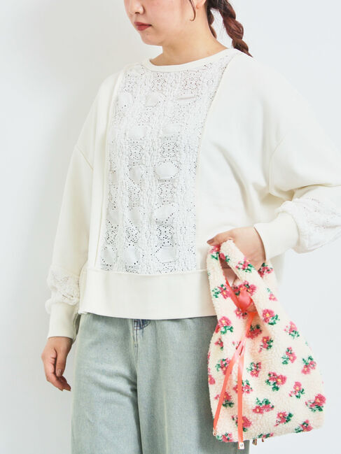 SM2「レース切替裏毛プルオーバー」|Tシャツ・カットソー|