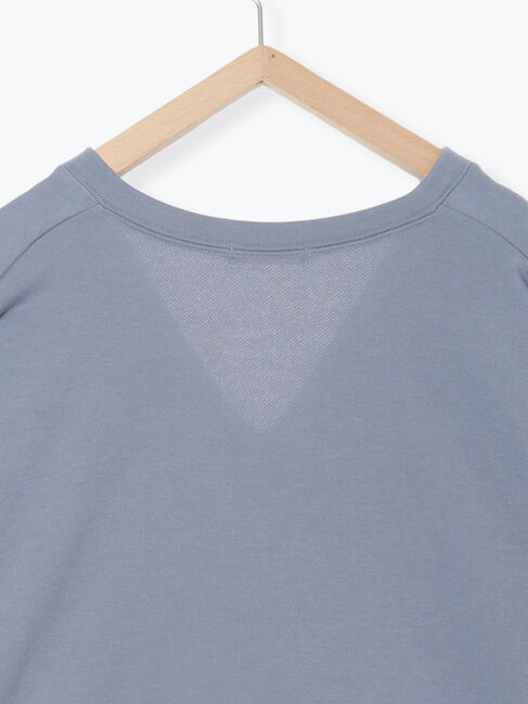 Samansa Mos2 blue「◎裏毛深Vネックプルオーバー」|Tシャツ・カットソー|