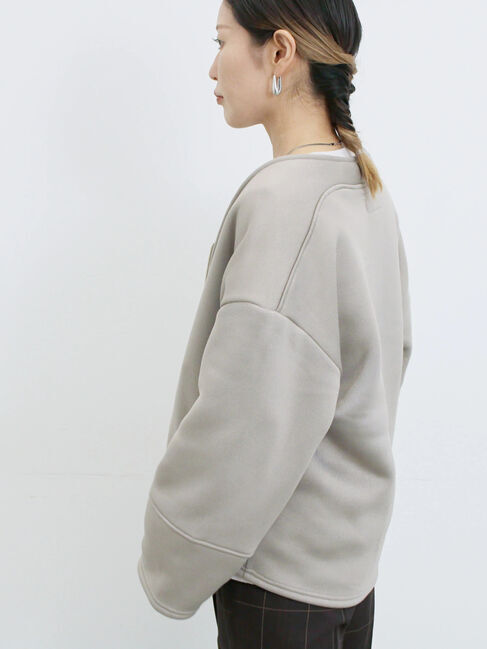 Samansa Mos2 blue「【マシンウォッシャブル】マルチスタイルボンディングブルゾン」|ブルゾン・スタジャン|