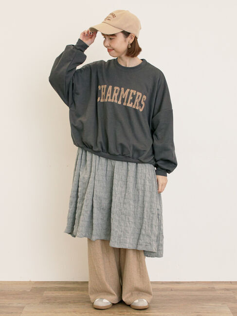 Samansa Mos2「プリントゆるスウェット」|Tシャツ・カットソー|