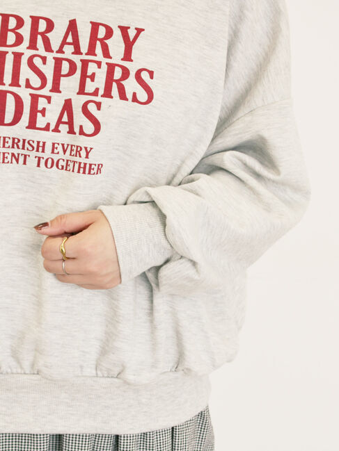 Samansa Mos2「プリントゆるスウェット」|Tシャツ・カットソー|