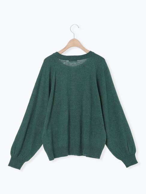 Samansa Mos2「刺繍入りパフスリーブカーディガン」|カーディガン|