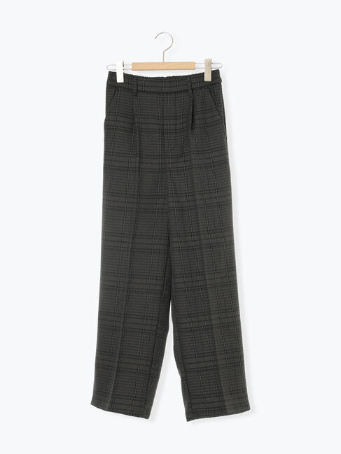 Samansa Mos2 blue「カチオン染めチェックパンツ」|その他|