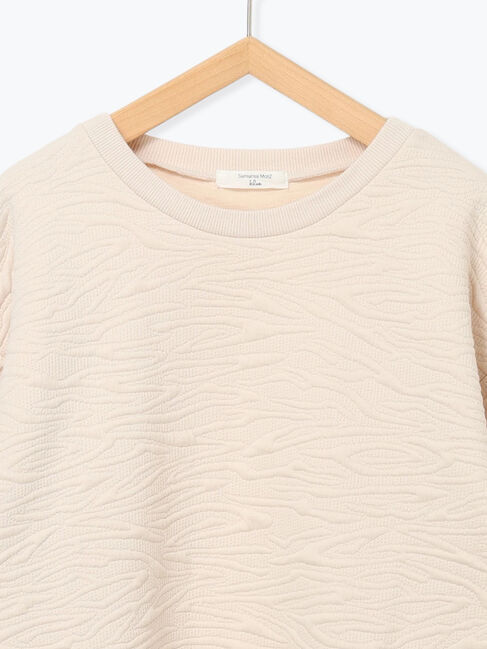 Samansa Mos2 blue「ジャガードダンボールプルオーバー」|Tシャツ・カットソー|