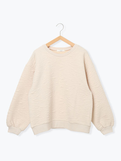 Samansa Mos2 blue「ジャガードダンボールプルオーバー」|Tシャツ・カットソー|