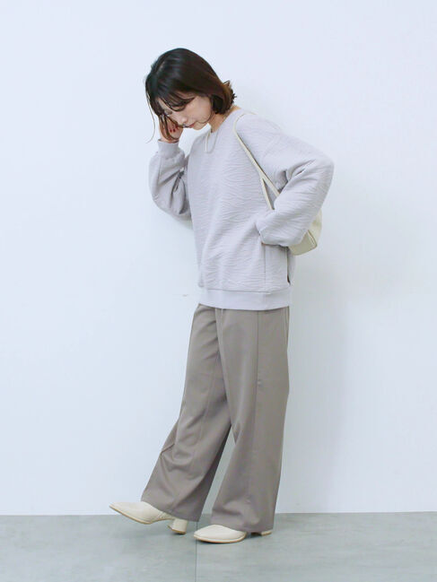 Samansa Mos2 blue「裏起毛ストレートパンツ」|その他|