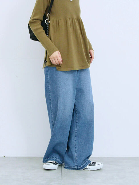 Samansa Mos2 blue「ストレートデニムパンツ」|その他|